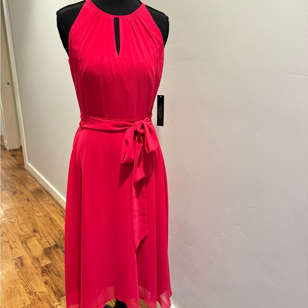 T Tahari High Low Dress in Elegant Pink